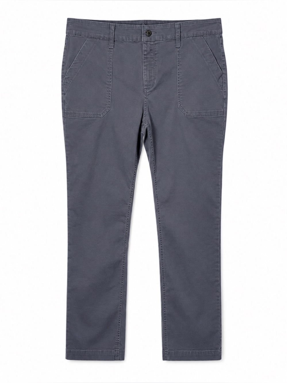 St. John’s Bay Sz 14 Women’s Straight Leg  Gray Twill Pants GUC